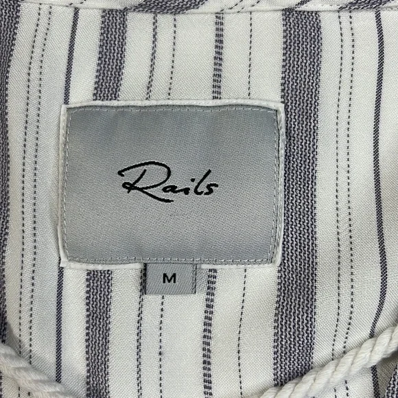 Rails Grace Patriot Stripe Lace Front Top Medium - Picture 4 of 13